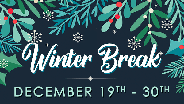 Winter Break is Dec. 20 to Jan. 1