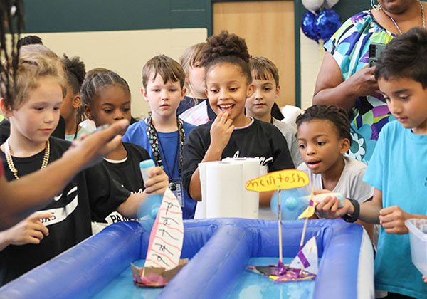 Students build wind-powered boats at Engineering Design Challenge